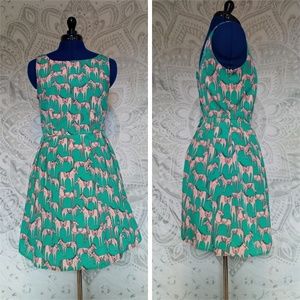 Pink & Green pony sundress